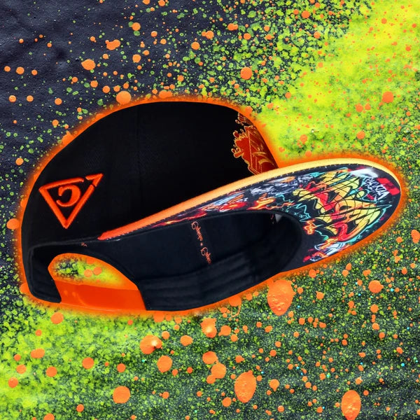 Capiche Beatboxer Snapback - Black/Orange Ombre