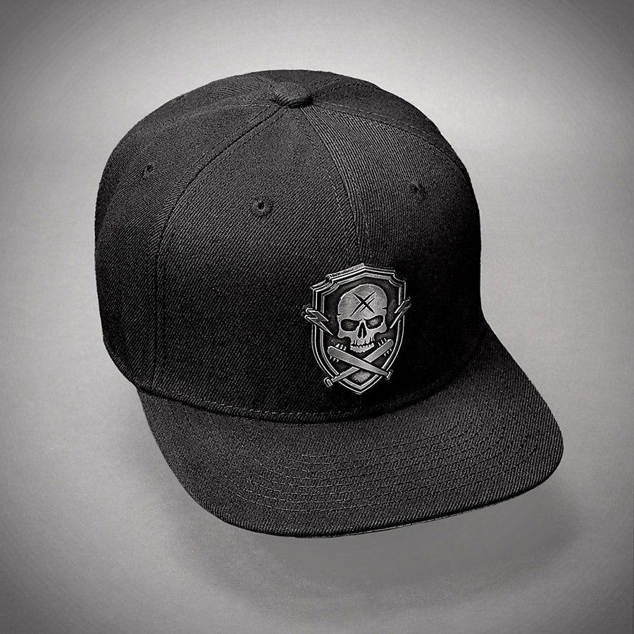 HYRAW Snapback Cap Metal Skull