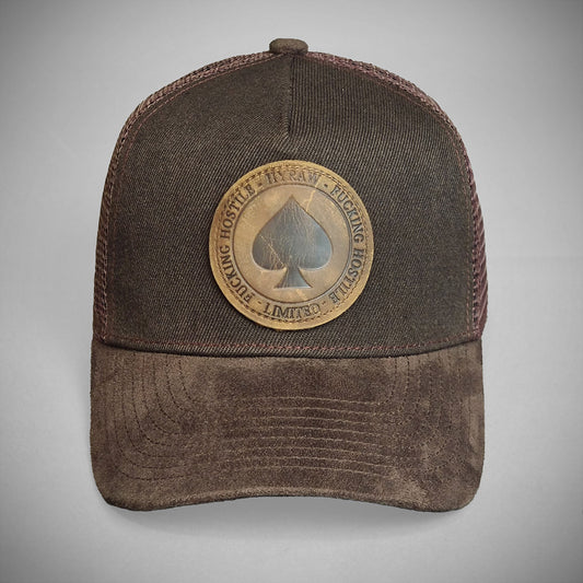 HYRAW LEATHER ACE Trucker Cap