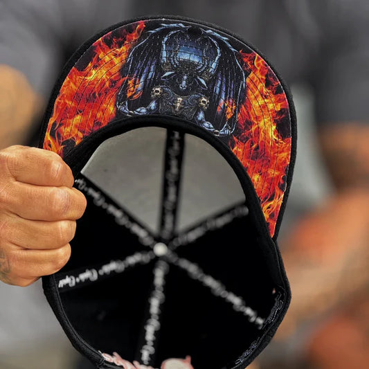 Capiche Fire Bull Snapback - Black Soft Felt Fabric