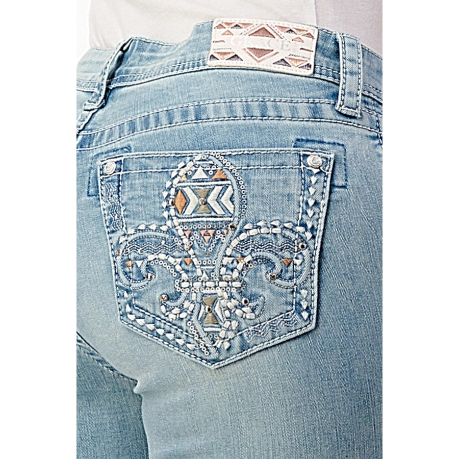 Grace in LA Bootcut Fleur De Lis - Inexorebel