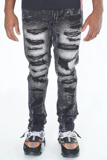 Frost Shredded Jeans Black Wash