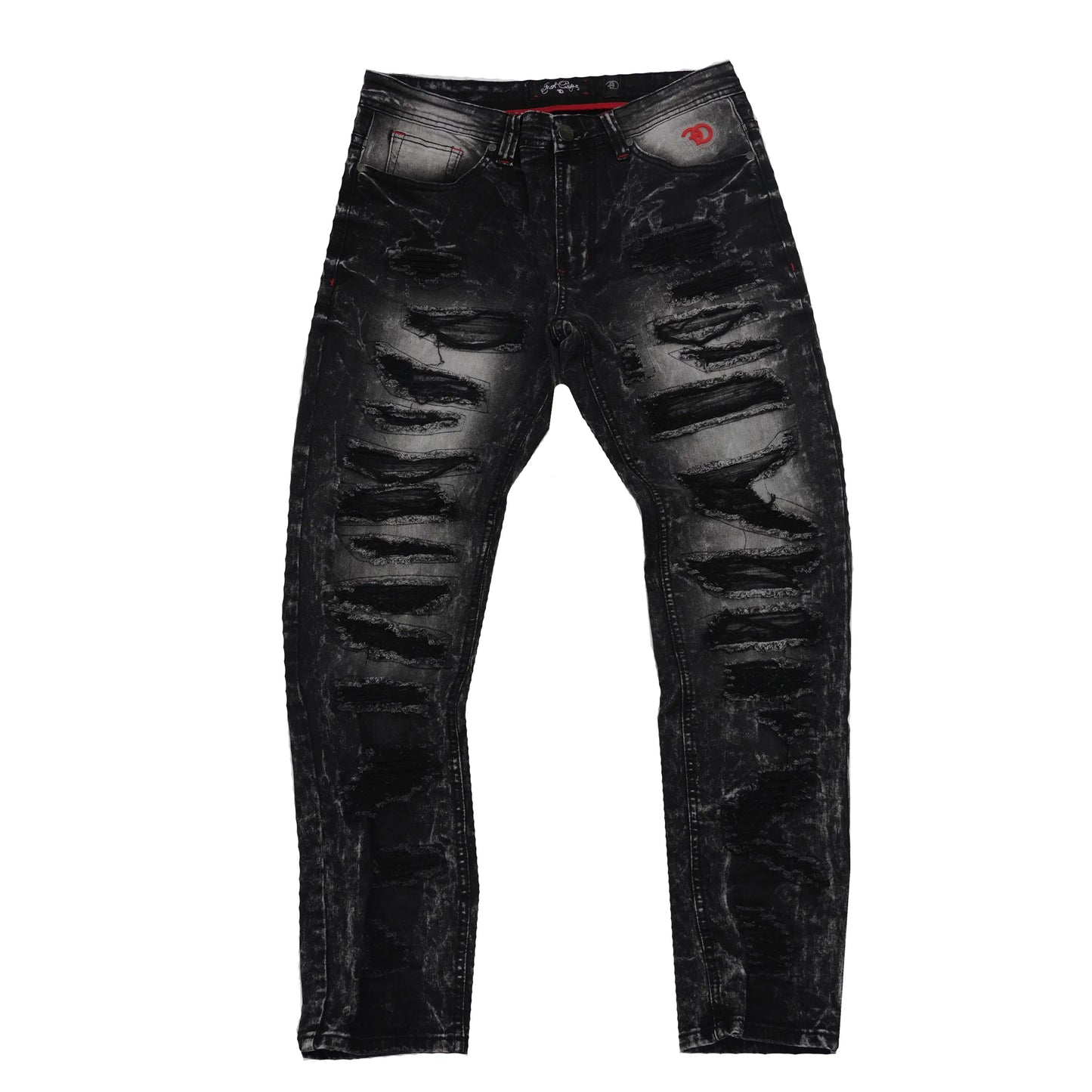 Frost Shredded Jeans Black Wash