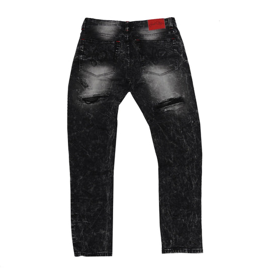 Frost Shredded Jeans Black Wash - Inexorebel