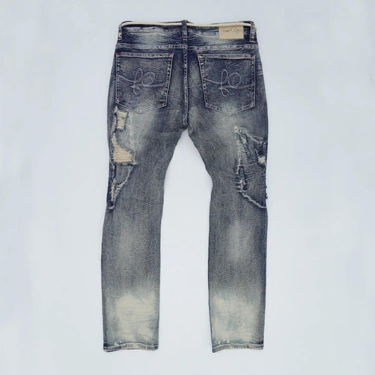 Frost Shredded Blue Jeans - Inexorebel