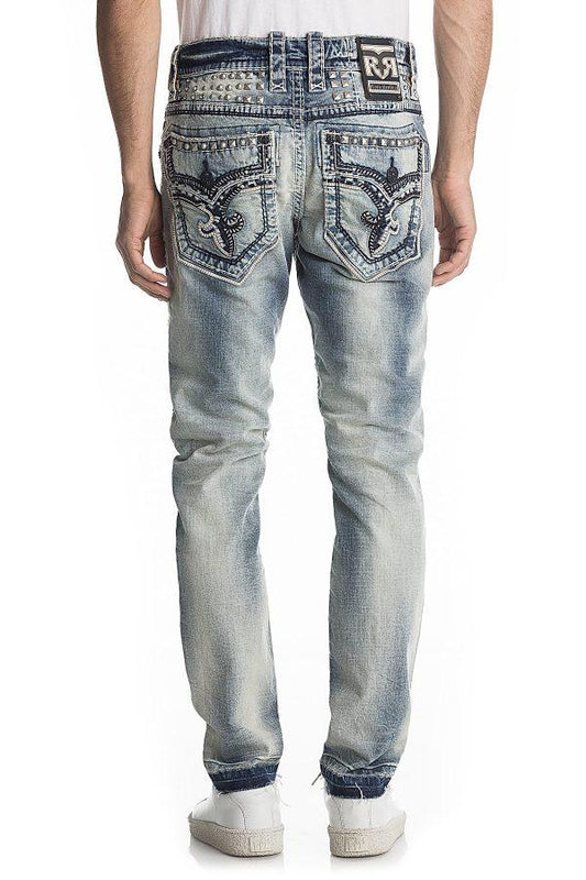 Rock Revival Herren Jeans Rasmus Biker Moto - Inexorebel