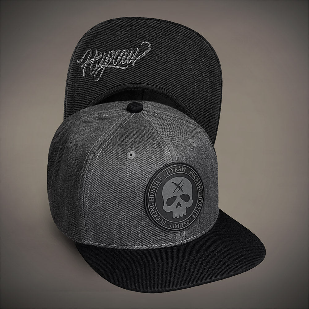 HYRAW Snapback Cap Death Shadow grey