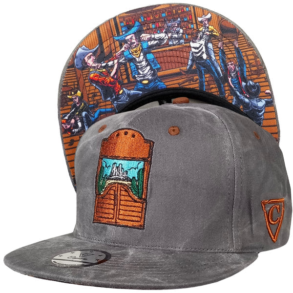 Capiche Bar Fight Snapback - Grey Washed Fabric