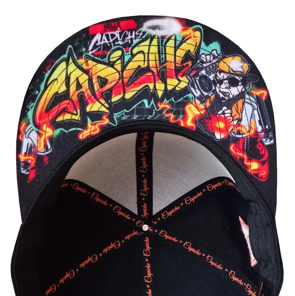 Capiche Beatboxer Snapback - Black/Orange Ombre