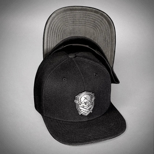 HYRAW Snapback Cap Metal Skull