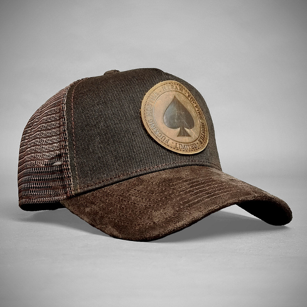 HYRAW LEATHER ACE Trucker Cap