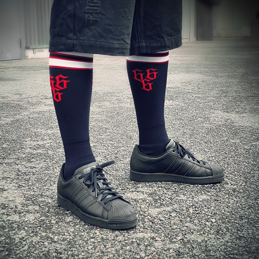 Hyraw 666 KNEE RED Socks