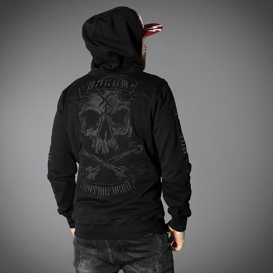 HYRAW Zip Hoodie Back 2 Black