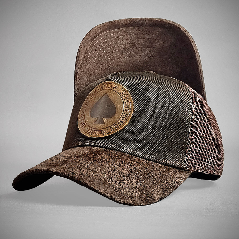 HYRAW LEATHER ACE Trucker Cap
