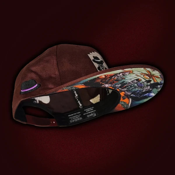 Capiche Mafia Poker Snapback – Bordeaux Wildleder