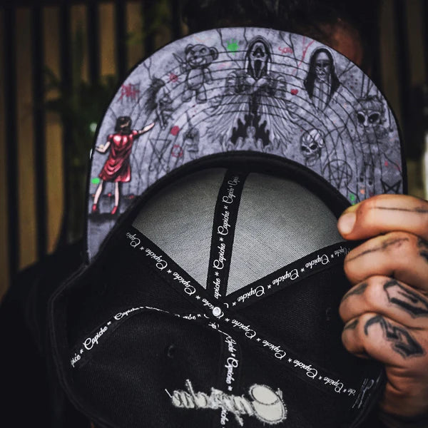 Capiche Wall Drawing Snapback - Black