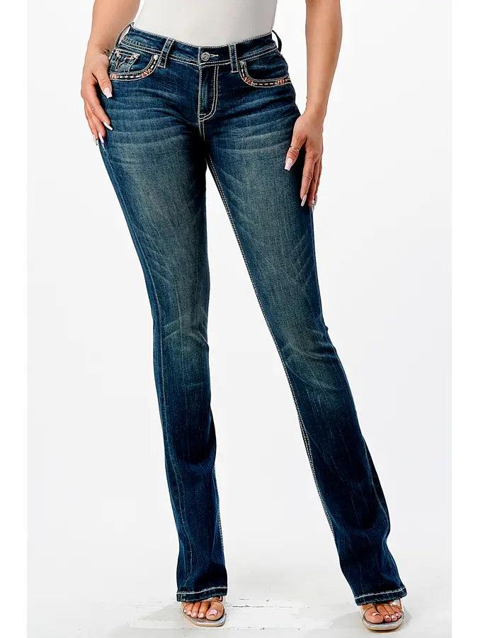 Grace in LA Bullhead Easy Bootcut Jeans 34